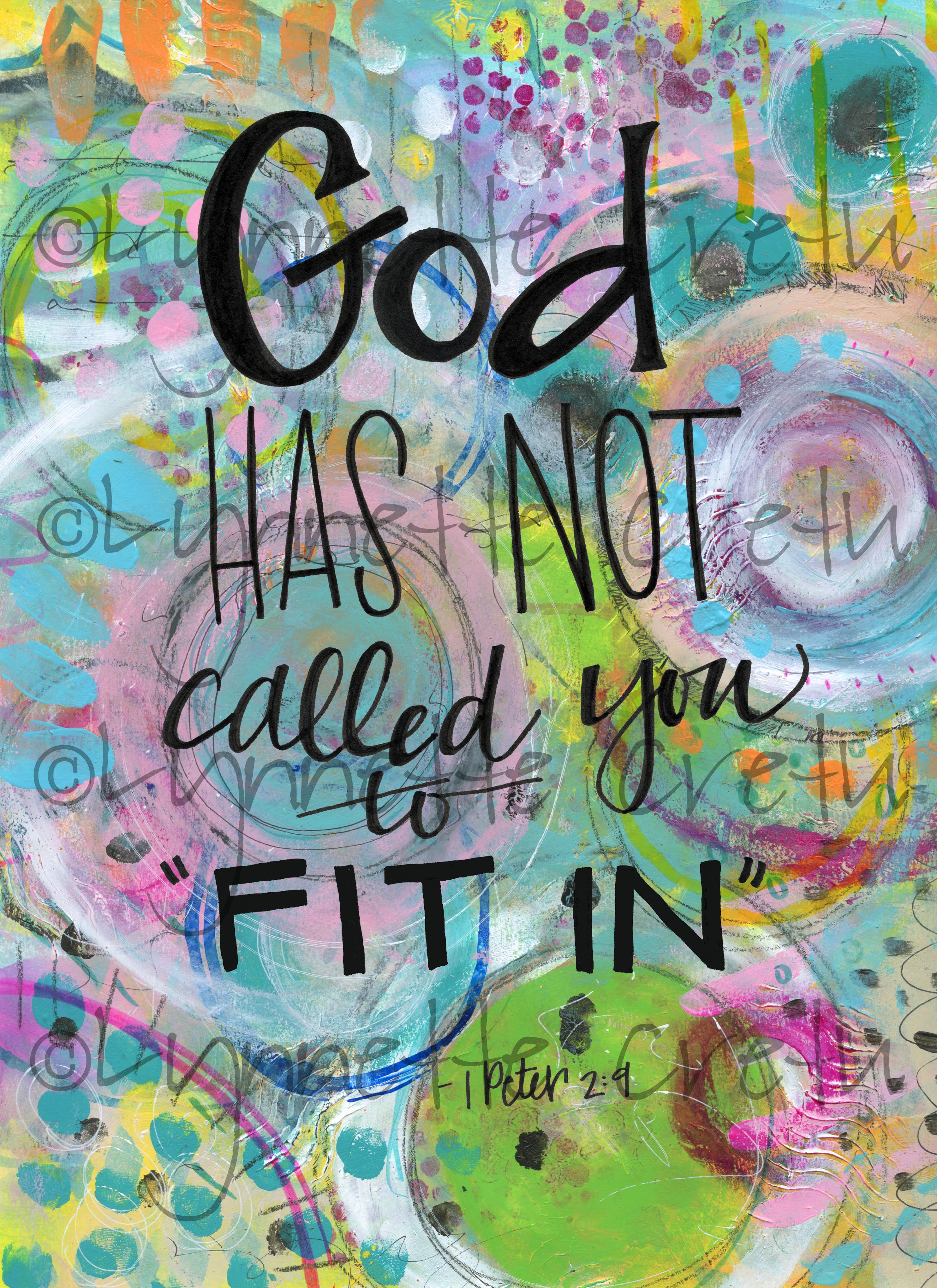 You Are Not Called to Fit In | Mixed media art print - Lynnette Cretu ...